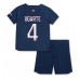 Paris Saint-Germain Manuel Ugarte #4 Dětské Oblečení Domácí Dres 2023-24 Krátkým Rukávem (+ trenýrky)
